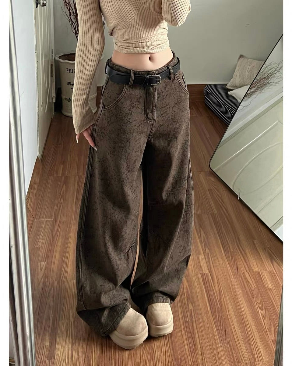 🤎 Vintage Wash Balloon Jeans