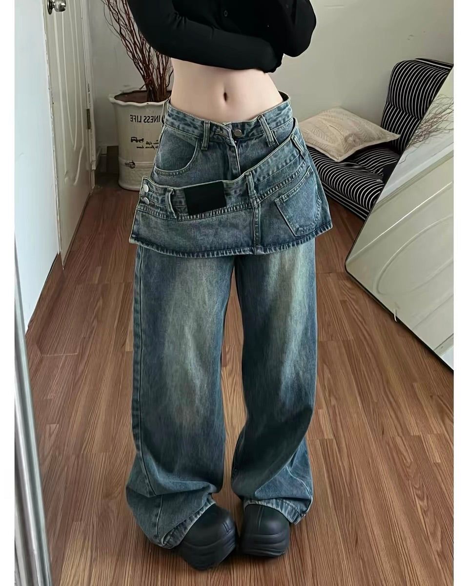 🩵 Layered Denim Jeans