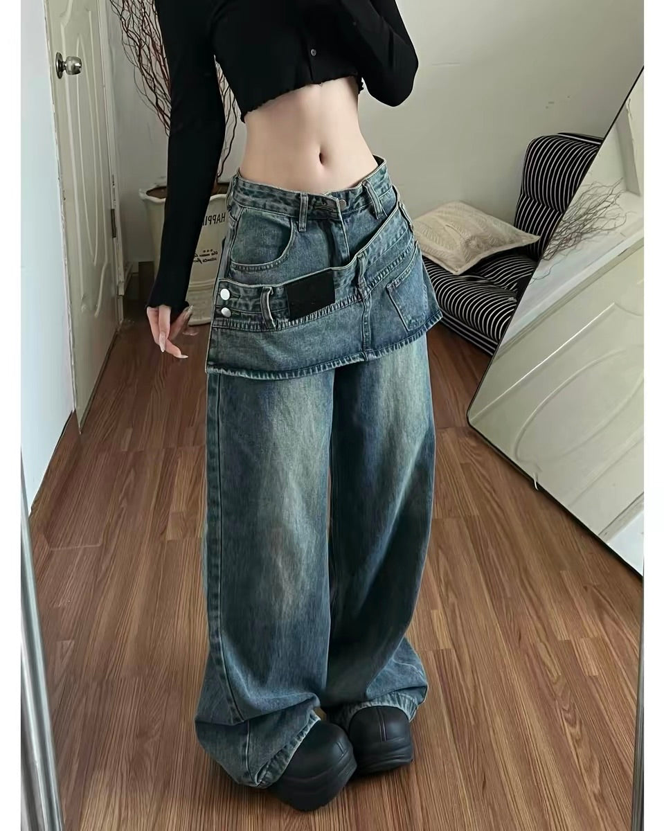🩵 Layered Denim Jeans