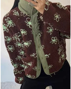 Reversible Floral Fleece Jacket