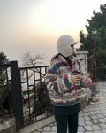 Colorful Stripe Fleece Jacket