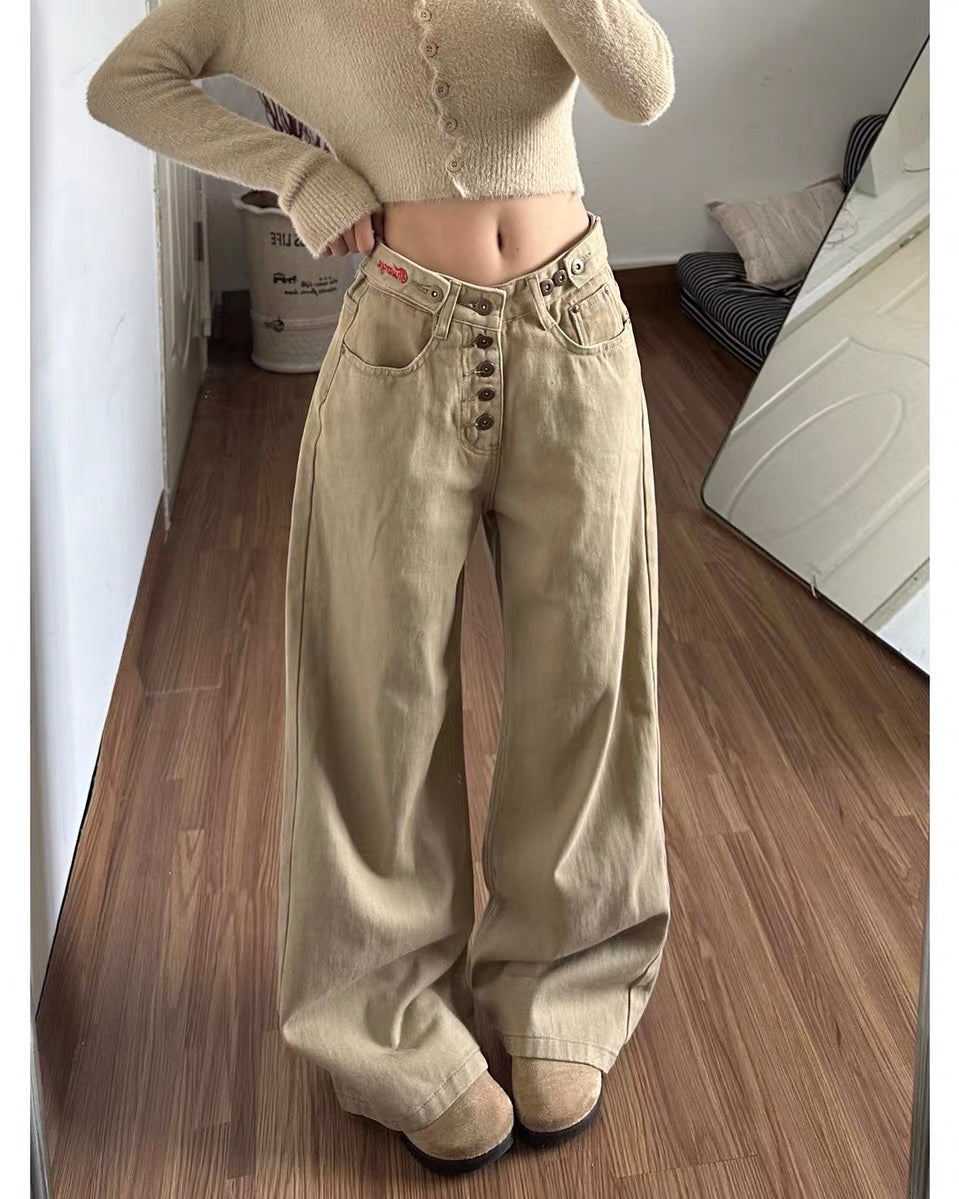 Vintage Low Waist Wide Leg Jeans