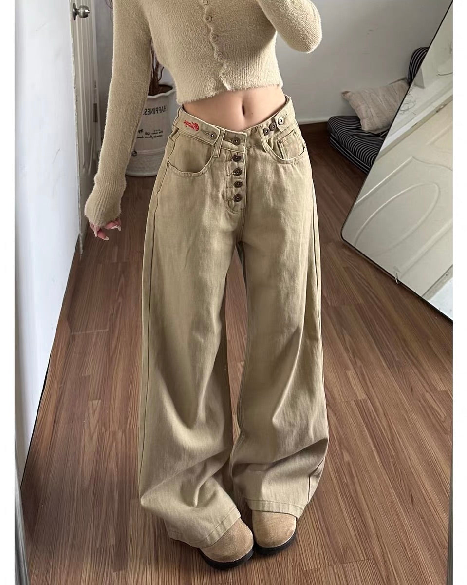Vintage Low Waist Wide Leg Jeans
