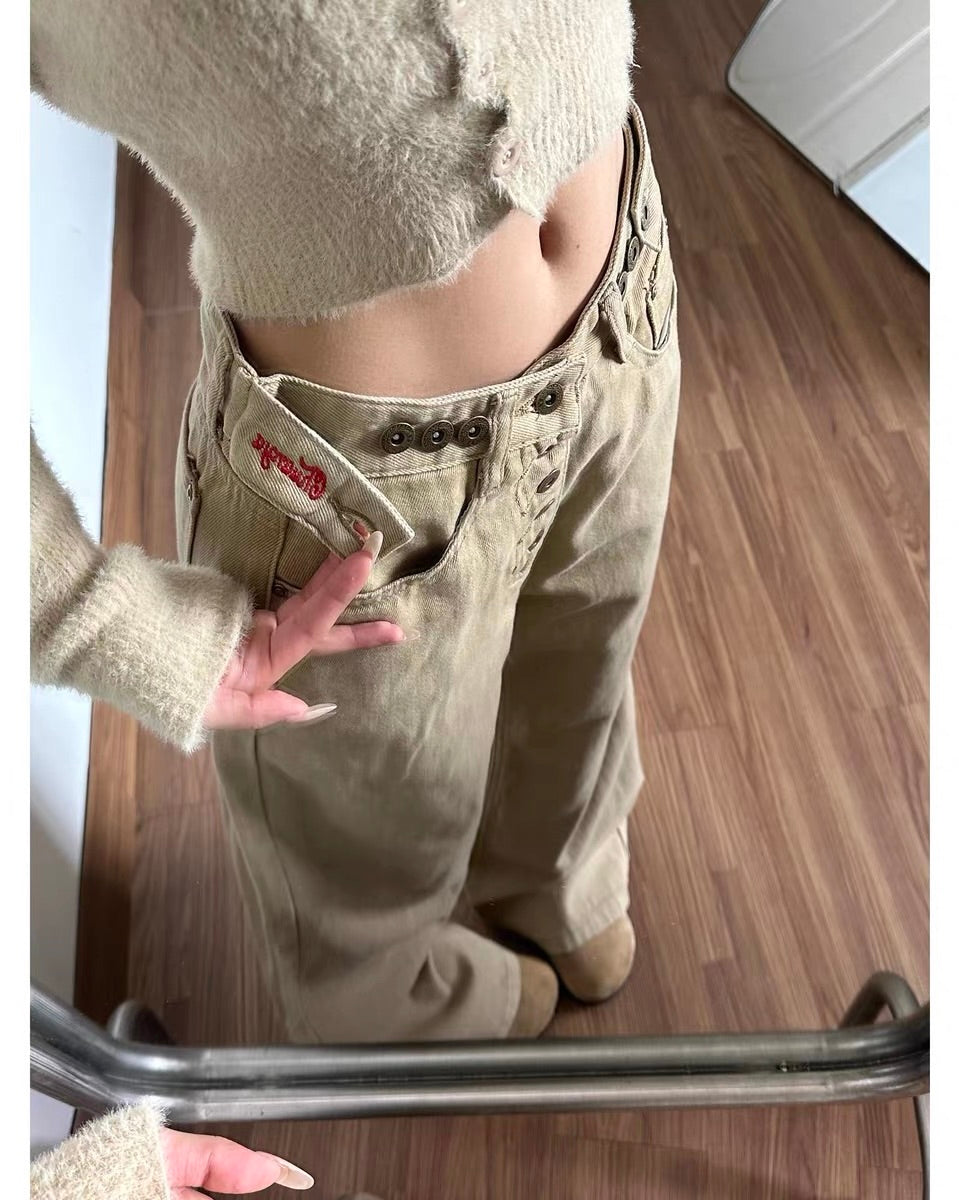 Vintage Low Waist Wide Leg Jeans