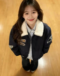 Fur Collar Bomber Jacket