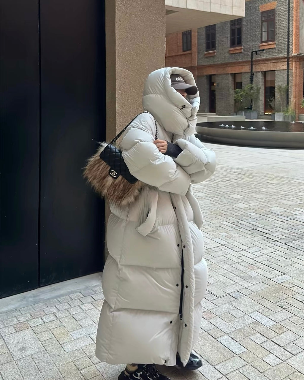 Long Hooded Puffer Coat
