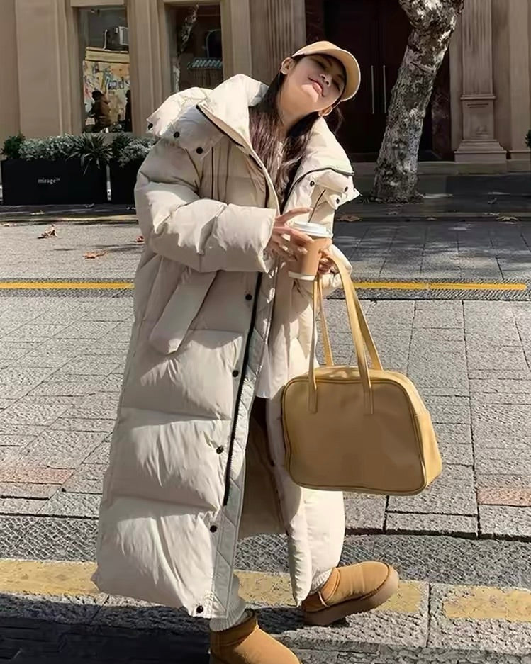 Long Hooded Puffer Coat