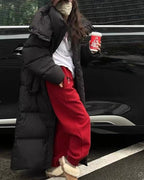 Long Hooded Puffer Coat
