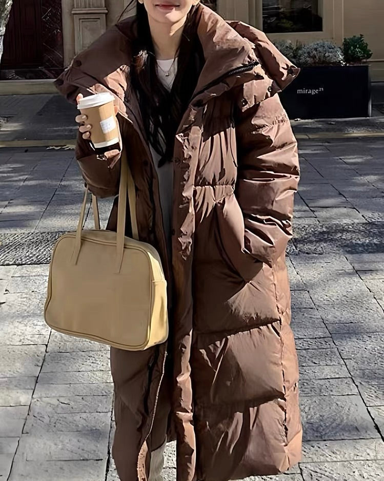 Long Hooded Puffer Coat