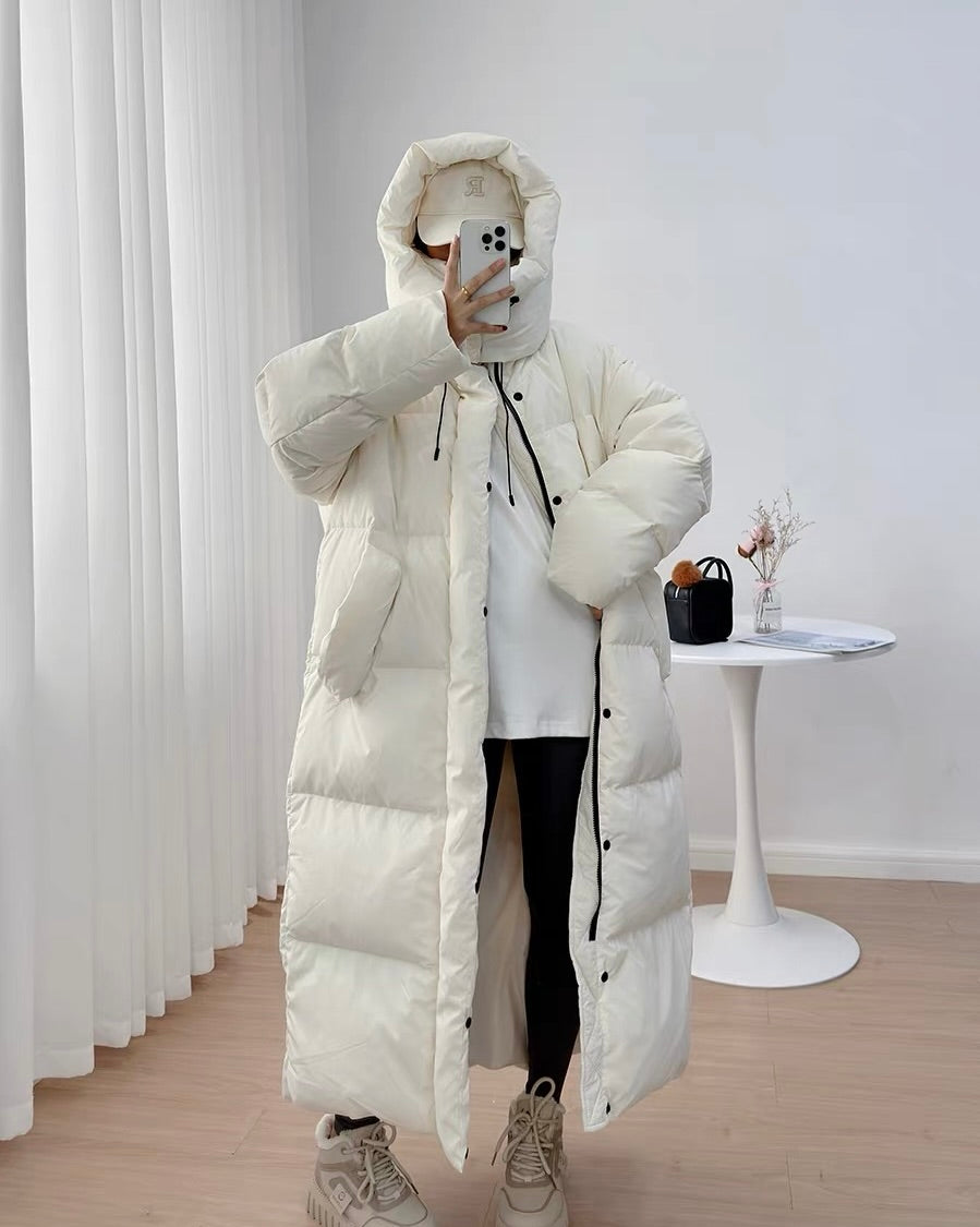 Long Hooded Puffer Coat