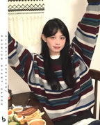 Striped Oversized Knit Sweater