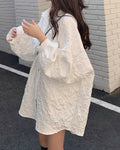Textured Oversized Shirt Dress