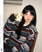 Striped Oversized Knit Sweater
