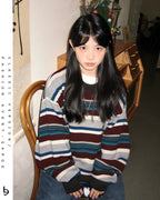 Striped Oversized Knit Sweater