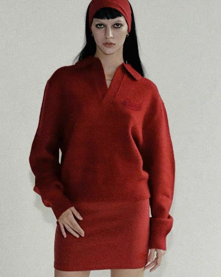 Collared Knit Pullover