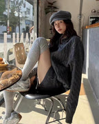 Cable Knit Sweater &amp; Shorts Set