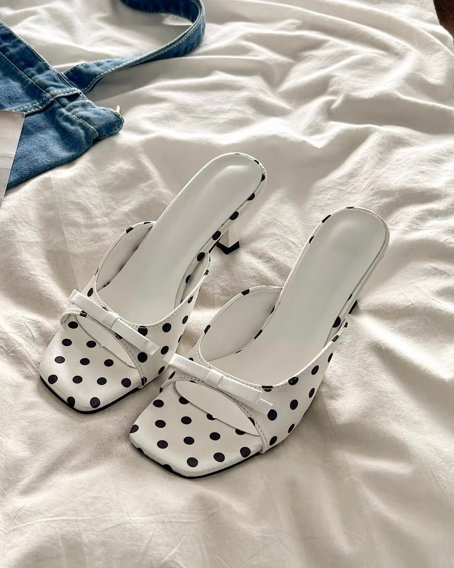 🎀 Polka Dot Mule Heels 🎀