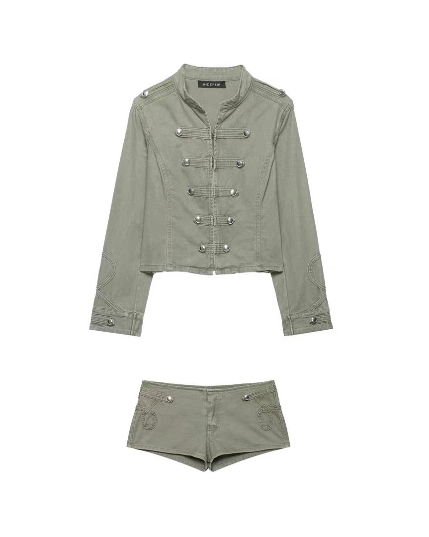 Napoleon Jacket + Low Rise Shorts Set