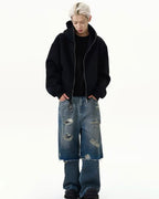 Unisex Oversized Zip Hoodie