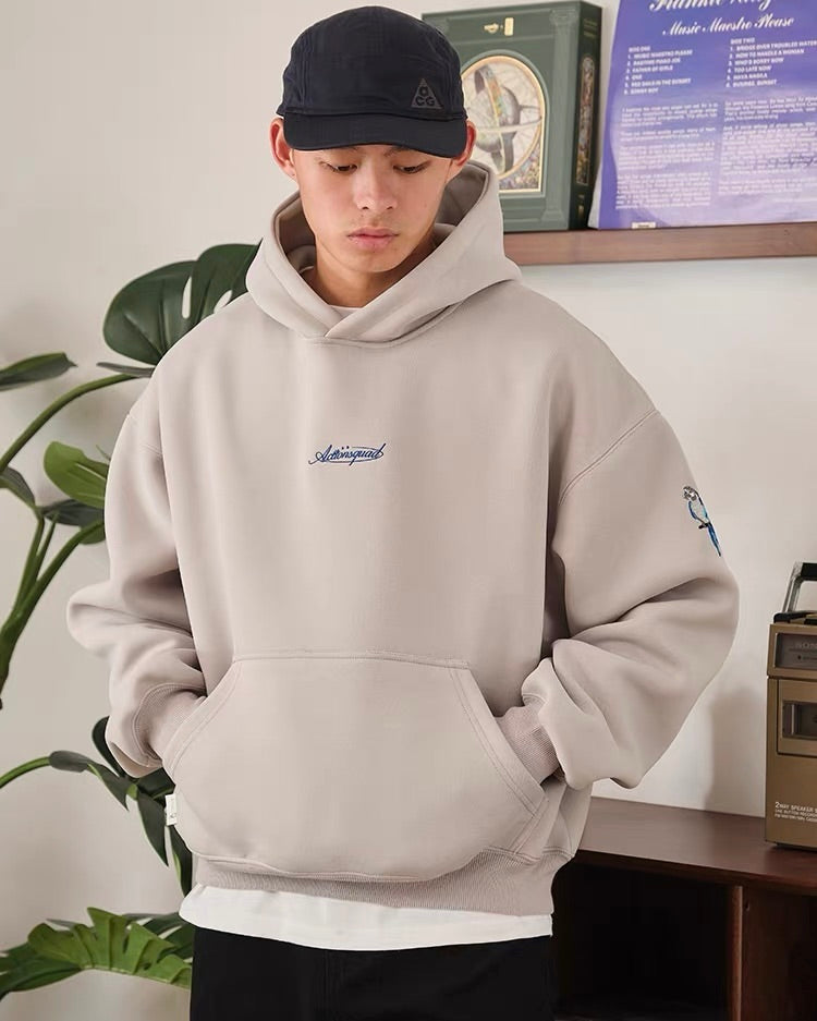 Parrot Embroidered Oversized Hoodie