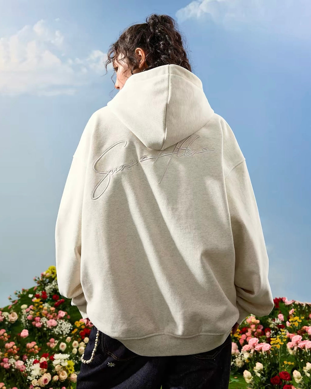 Signature Embroidery Oversized Hoodie