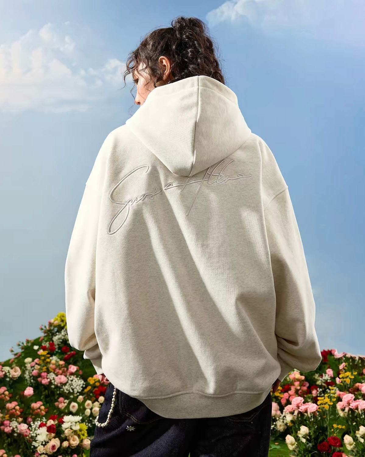 Signature Embroidery Oversized Hoodie