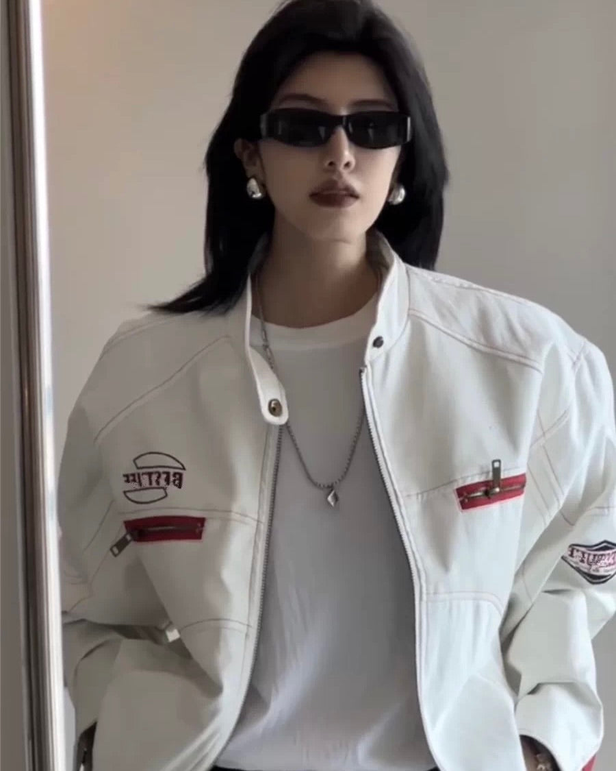 Retro Racing Jacket 🤍🏁