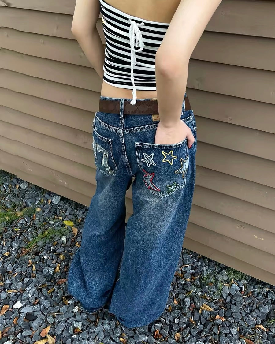⭐ Star Pocket Baggy Jeans