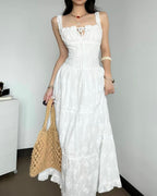 White Floral Maxi Dress