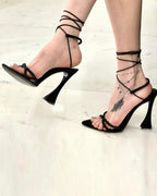 Lace-Up Stiletto Heels