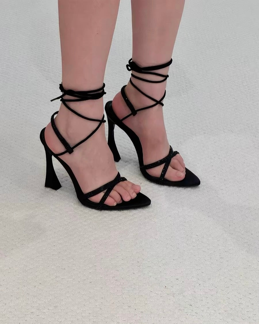 Lace-Up Stiletto Heels