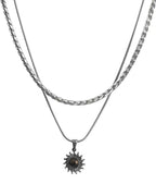 Layered Sun Necklace Set