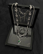 Emerald Layered Necklace Set