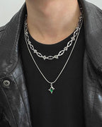 Emerald Layered Necklace Set