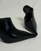 Noir Pointed Mules