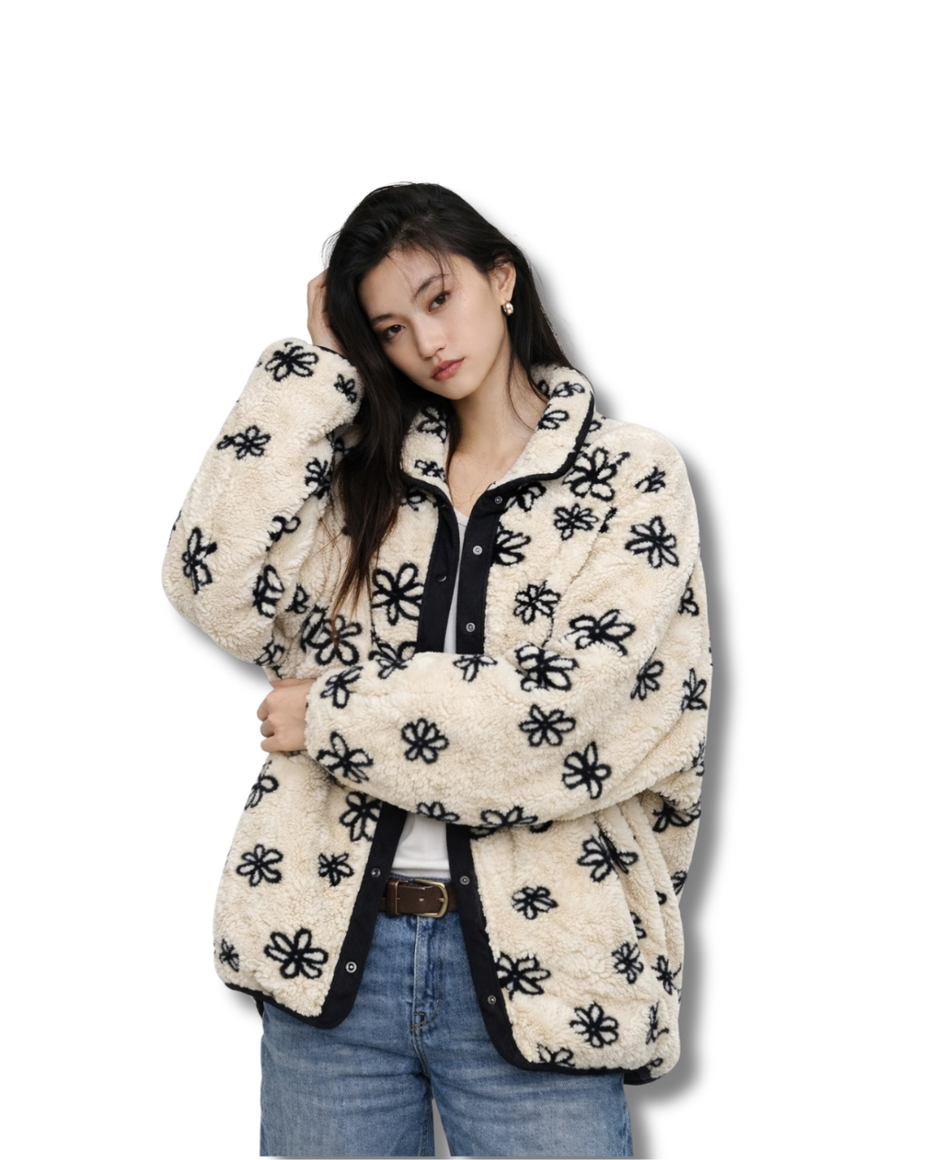Reversible Oversized Sherpa Jacket