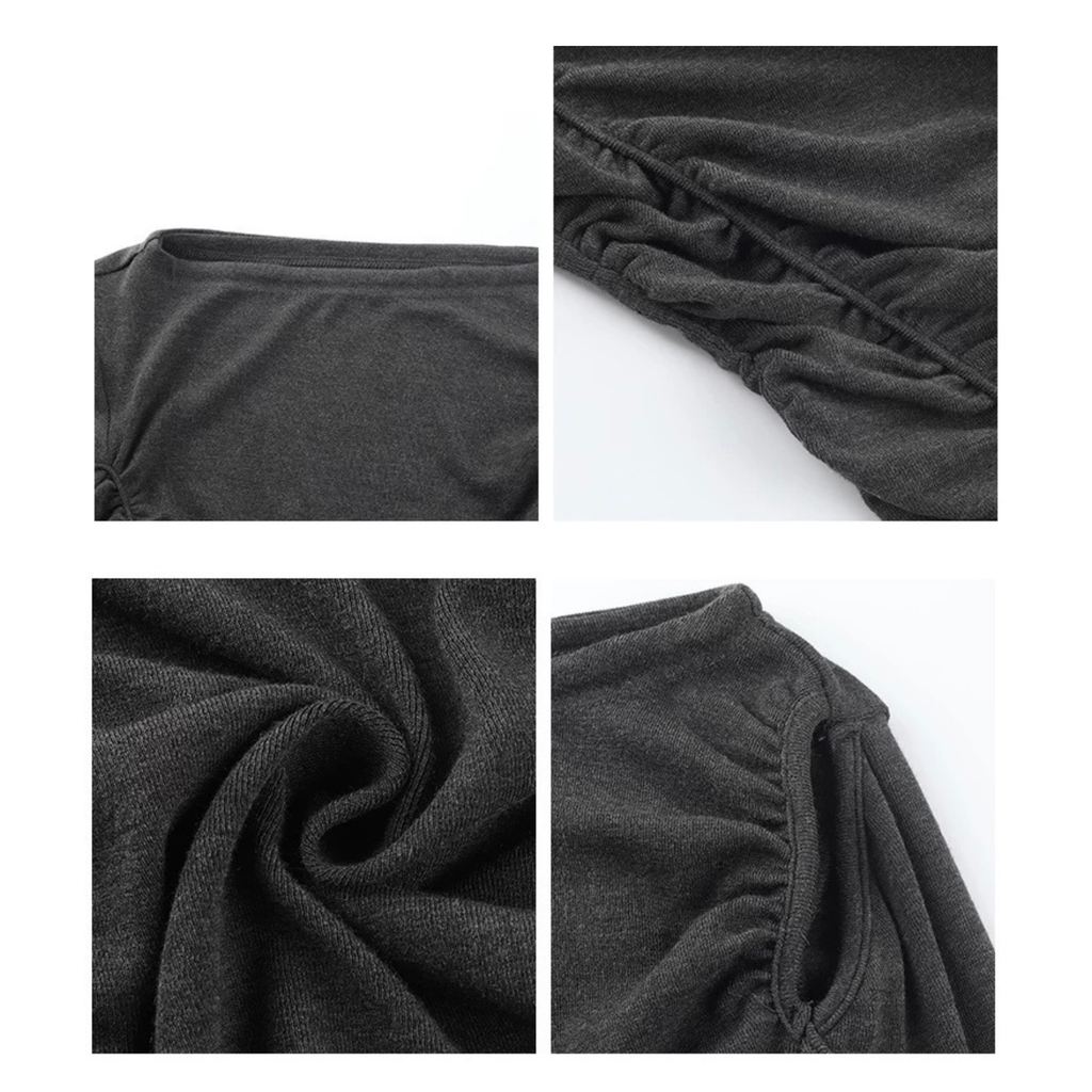 Мөр ил гарсан загвартай бариу урт ханцуйтай цамц