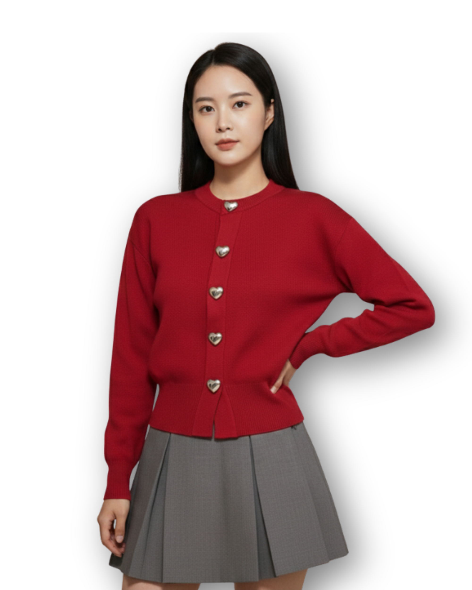 Heart button cardigan ( Урьдчилсан захиалга)