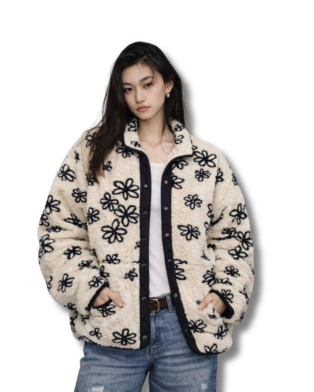 Reversible Oversized Sherpa Jacket