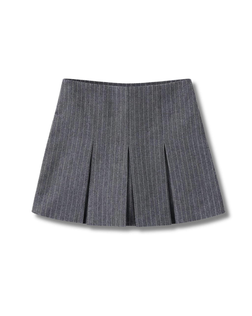 Pinstripe Pleated Mini Skirt
