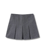 Pinstripe Pleated Mini Skirt