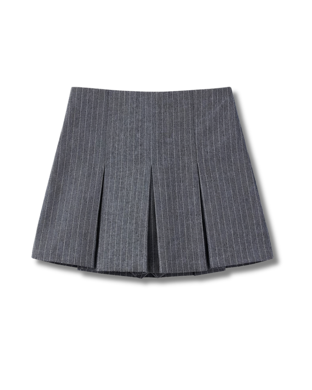 Pinstripe Pleated Mini Skirt