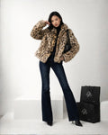 Leopard Print Faux Fur Jacket