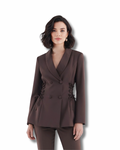 Lace-Up Waist Tailored Blazer