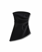 Strapless Asymmetric Black Top