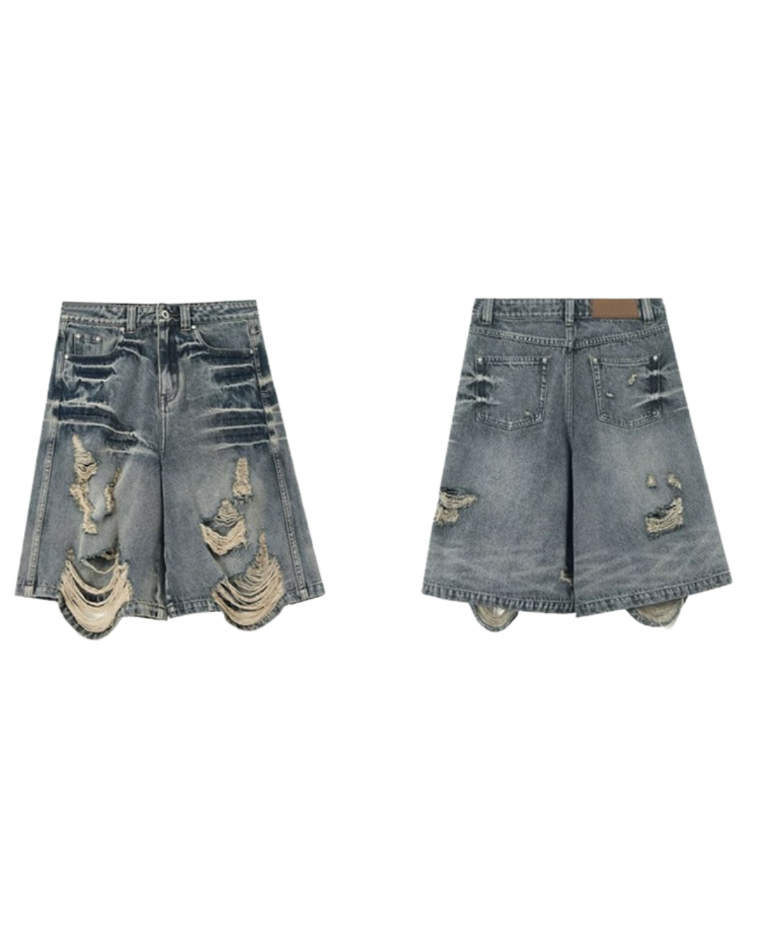 Vintage wash ripped jorts 🤍