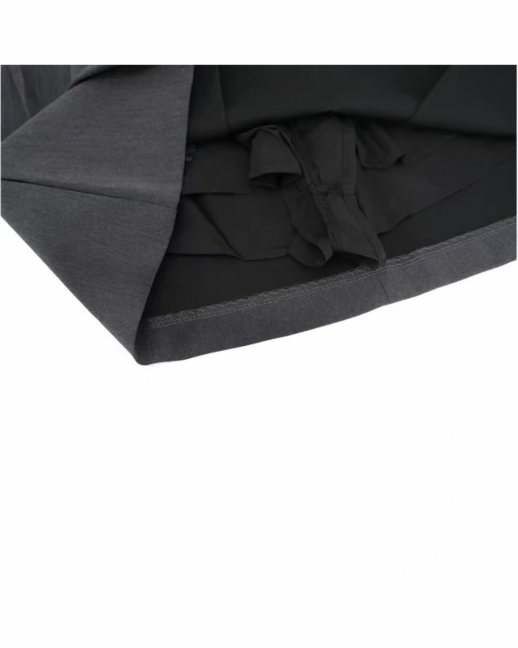 Side-Tie Pleated Mini Skirt