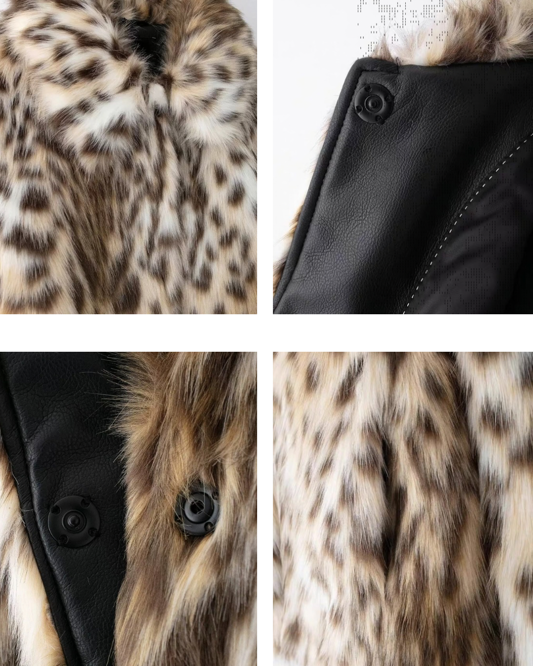 Leopard Print Faux Fur Jacket