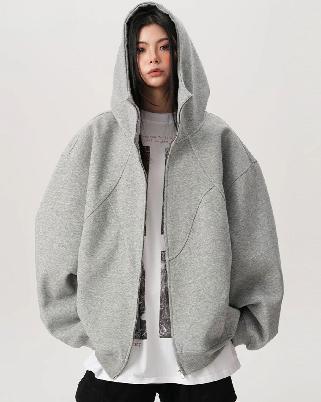 Oversized Zip Hoodie