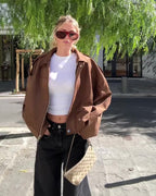 Trending Suede Cropped Jacket